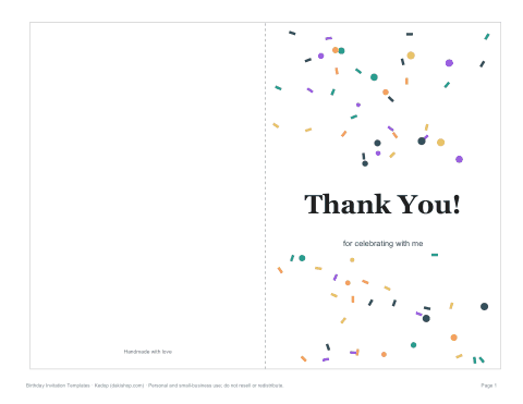 Preview of the first page of Thank-you cards