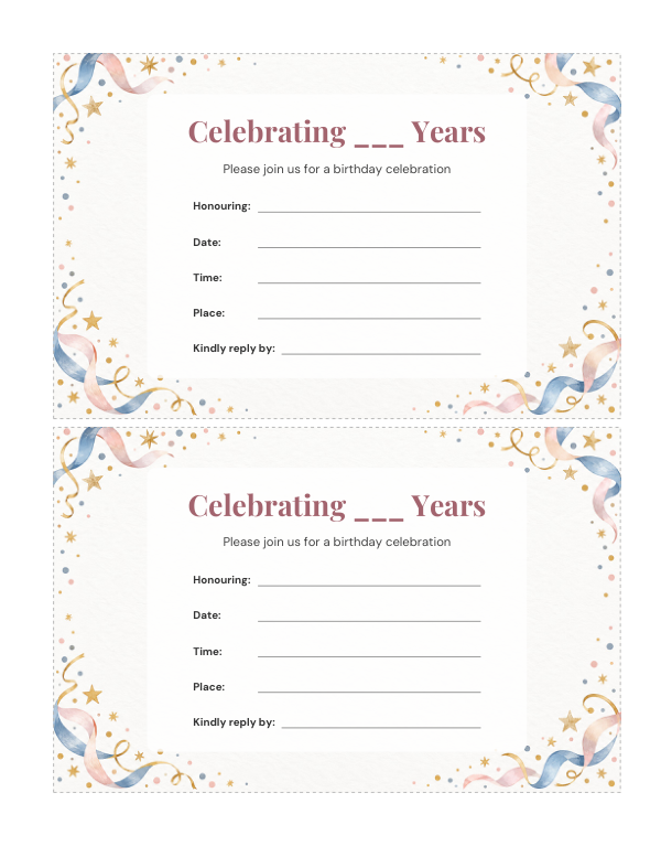 Preview of Printable Milestone Invitation