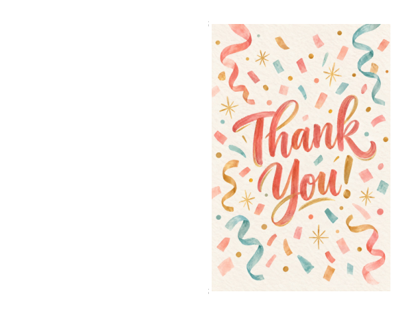 Preview of Printable Thank You Cards