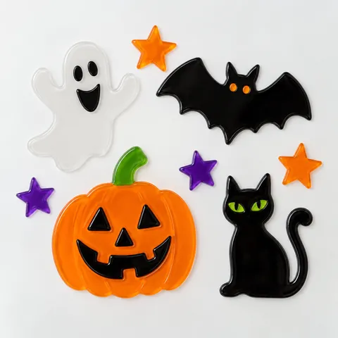 Halloween window clings